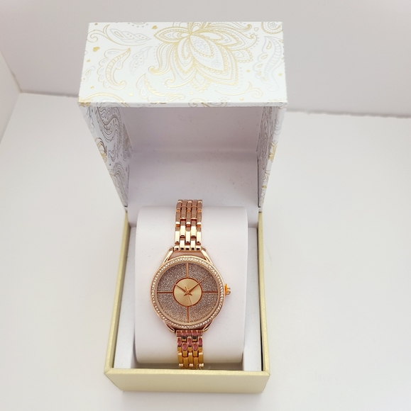 Charter Club Gold Rose Bracelet Watch 33mm - Picture 3 of 7